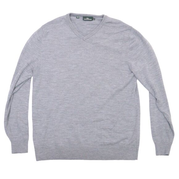 Rodd & Gunn Other - Rodd & Gunn Men's Sweater Size XL‎ Gray V Neck Fine Merino Wool Preppy Winter